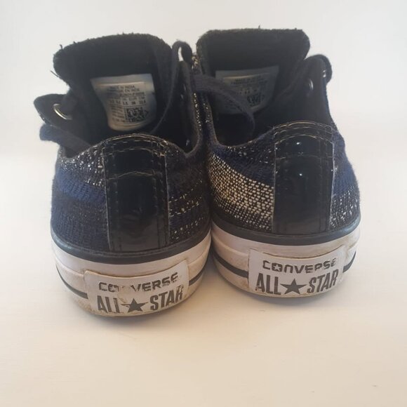 Chuck Taylor All Star Low, Black Dobby Weave, Men 3.5, Women 5.5 - Picture 2 of 7